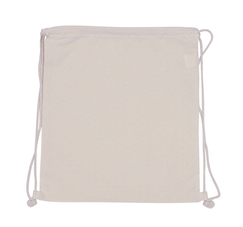 Cotton Calico Bag -  Backpack (Drawstring) CTN-BACK | Natural